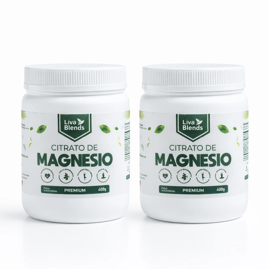 Presentación referencial de citrato de magnesio Liva de 400 g